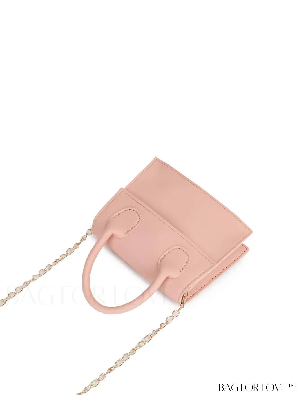 BagForLove - Neon Lime Square Mini Bag with Chain Flap in PU Leather
