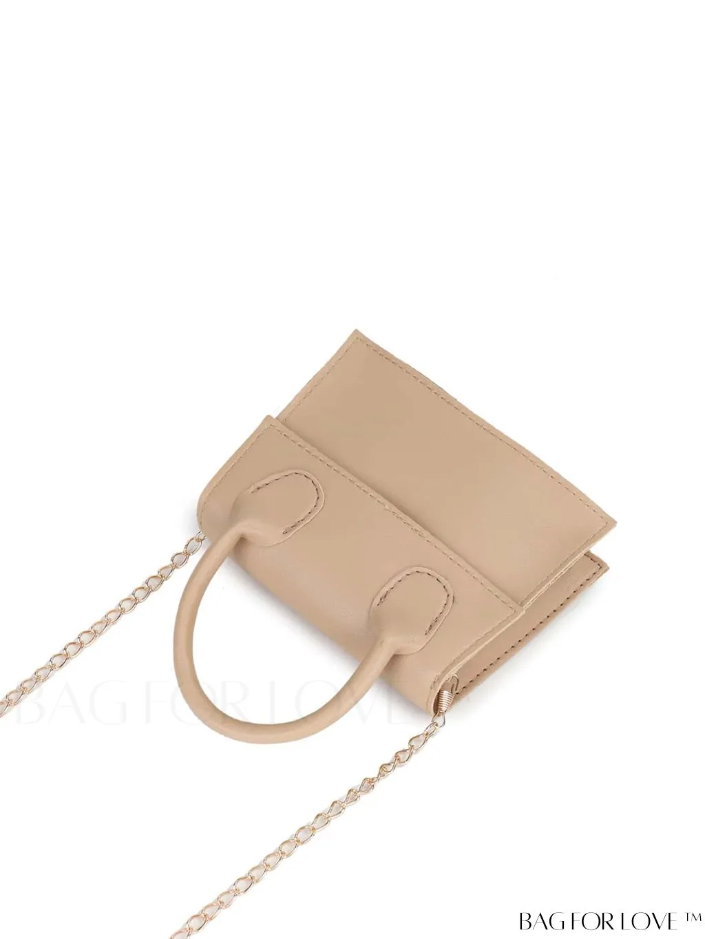 BagForLove - Neon Lime Square Mini Bag with Chain Flap in PU Leather