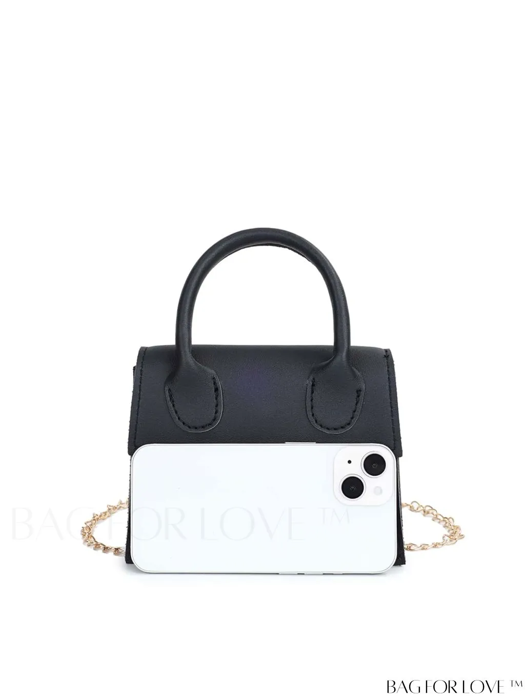 BagForLove - Neon Lime Square Mini Bag with Chain Flap in PU Leather