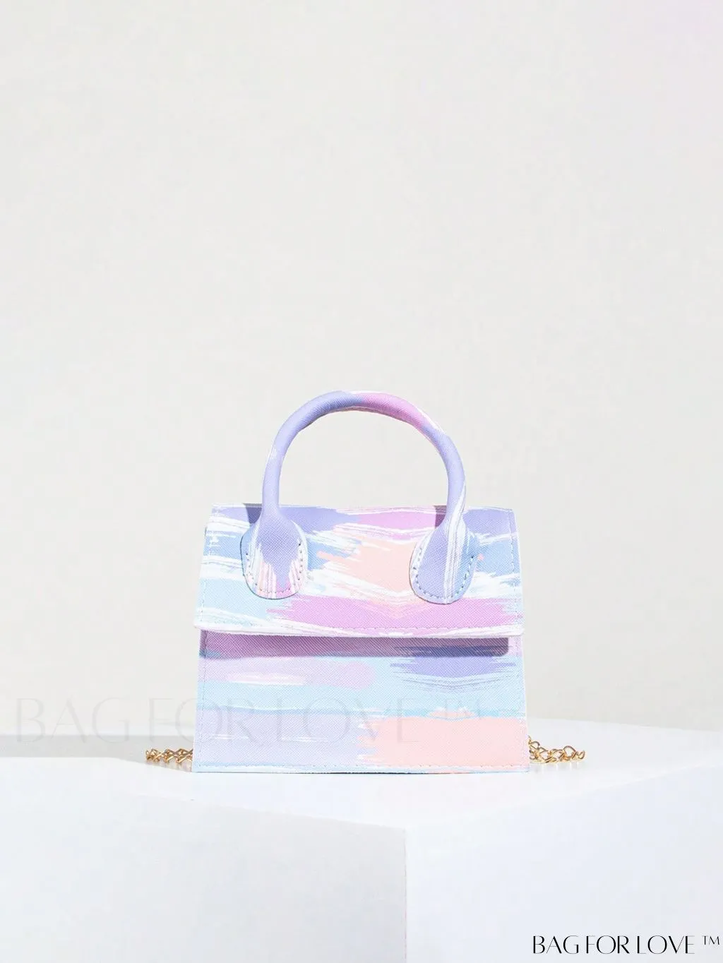 BagForLove - Neon Lime Square Mini Bag with Chain Flap in PU Leather