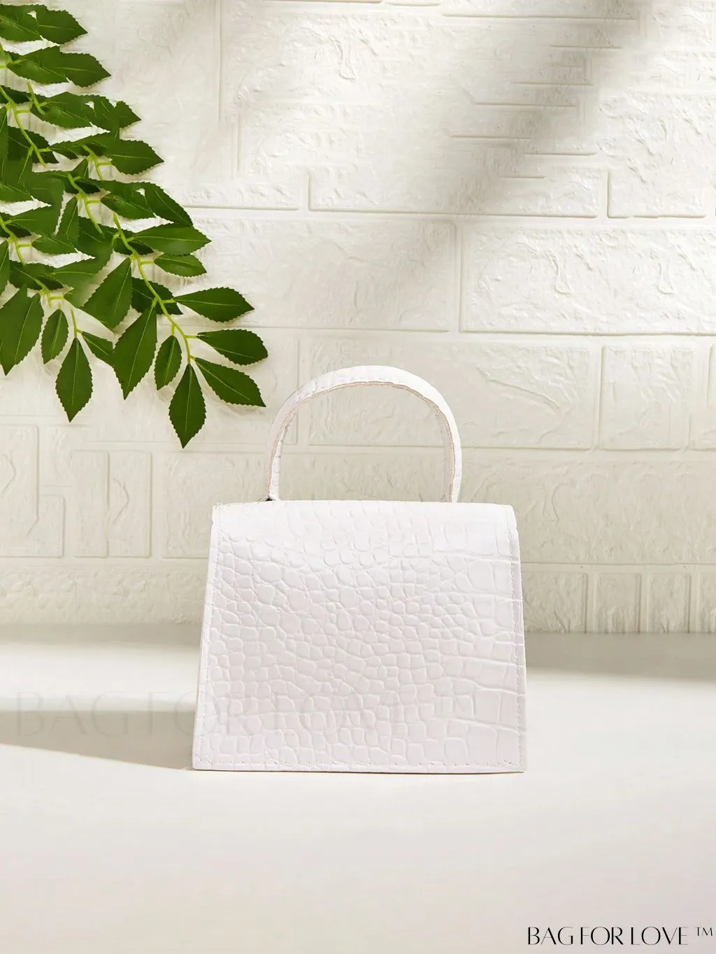 BagForLove - Neon Lime Square Mini Bag with Chain Flap in PU Leather