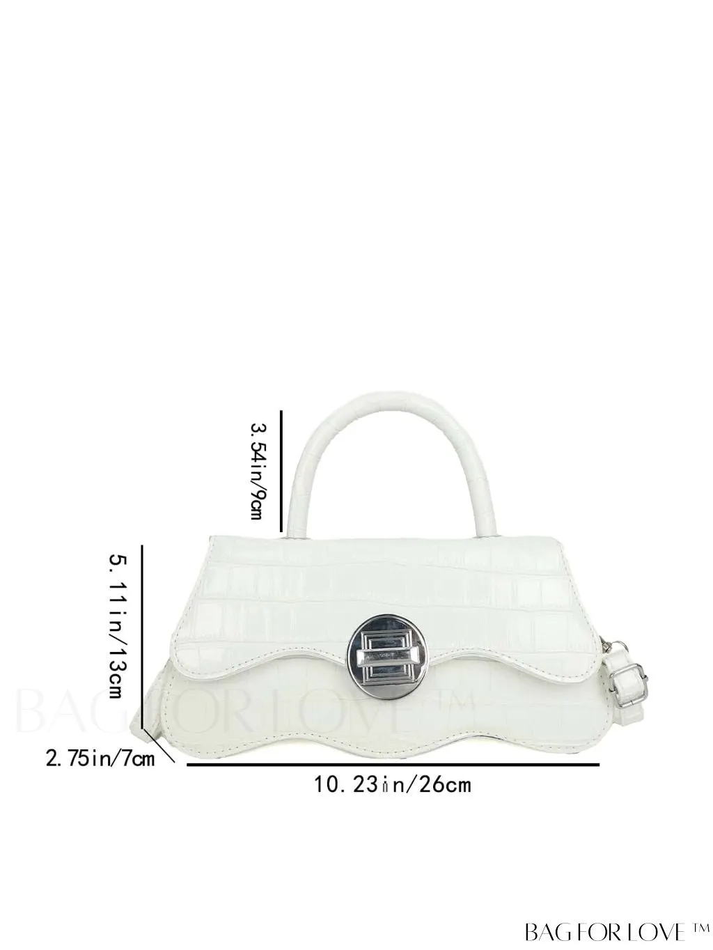 BagForLove - Orange Neon Top Handle Crocodile Pattern Handbag in PU Leather