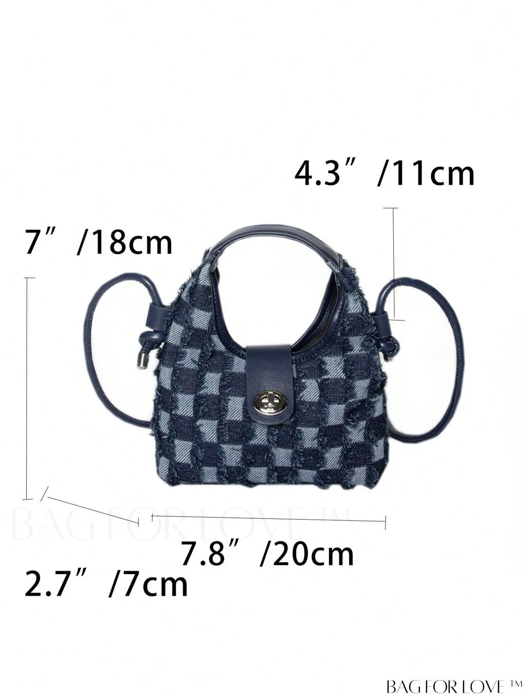 BagForLove - Premium Mini Straw Bag with Twist Lock Top Handle and Contrast Binding
