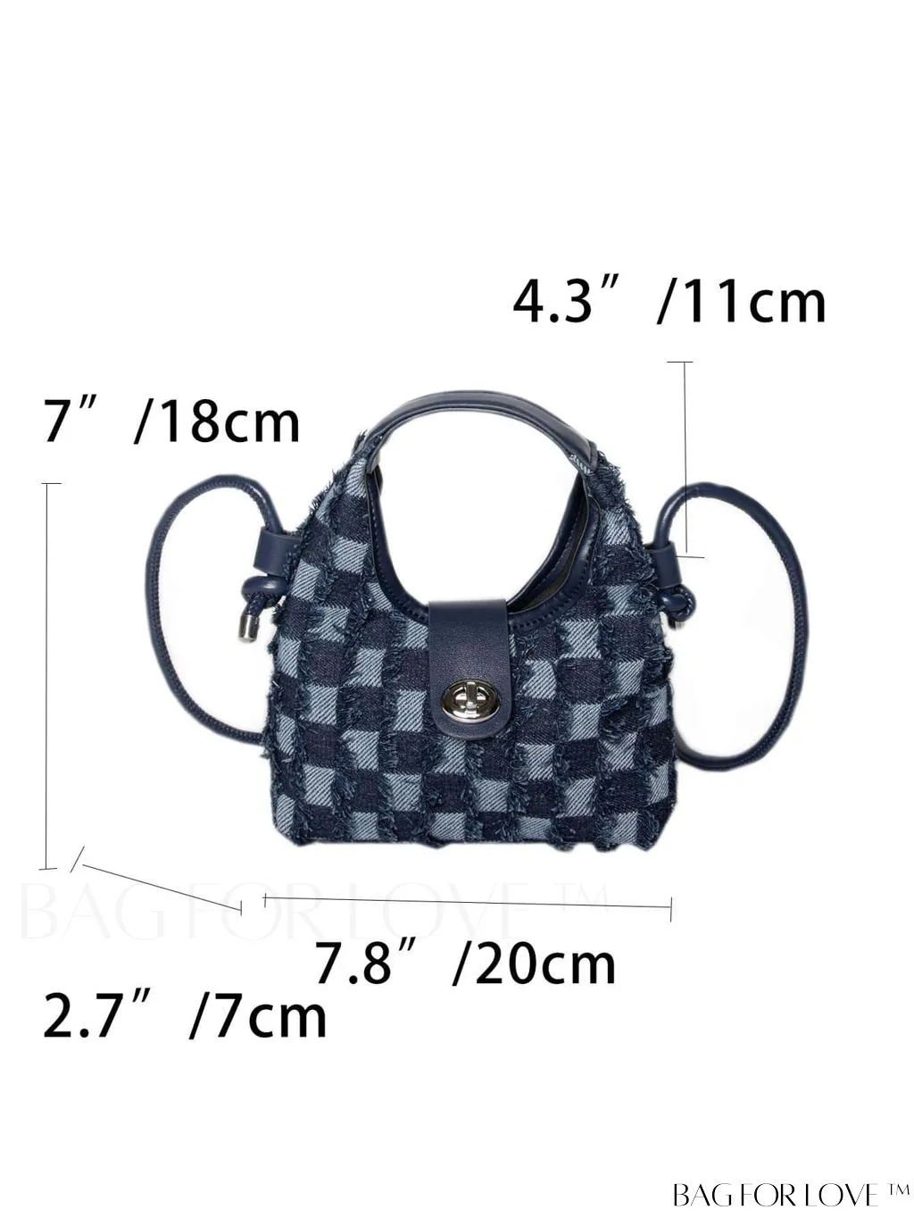 BagForLove - Premium Mini Straw Bag with Twist Lock Top Handle and Contrast Binding