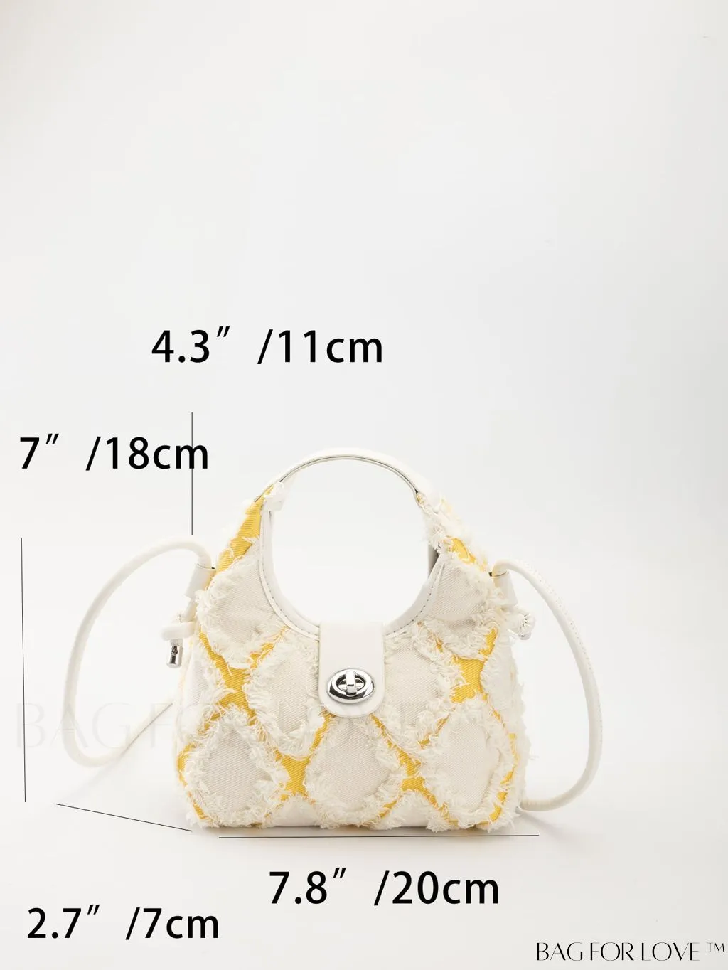 BagForLove - Premium Mini Straw Bag with Twist Lock Top Handle and Contrast Binding