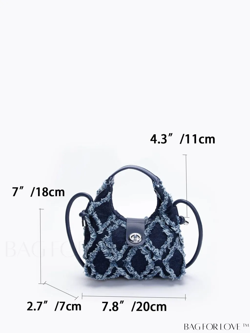BagForLove - Premium Mini Straw Bag with Twist Lock Top Handle and Contrast Binding