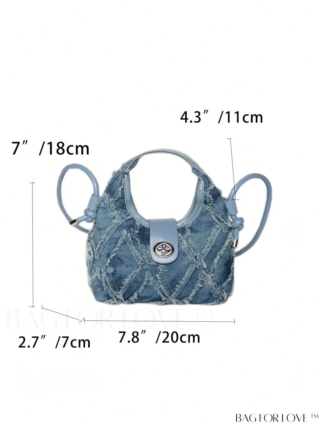 BagForLove - Premium Mini Straw Bag with Twist Lock Top Handle and Contrast Binding