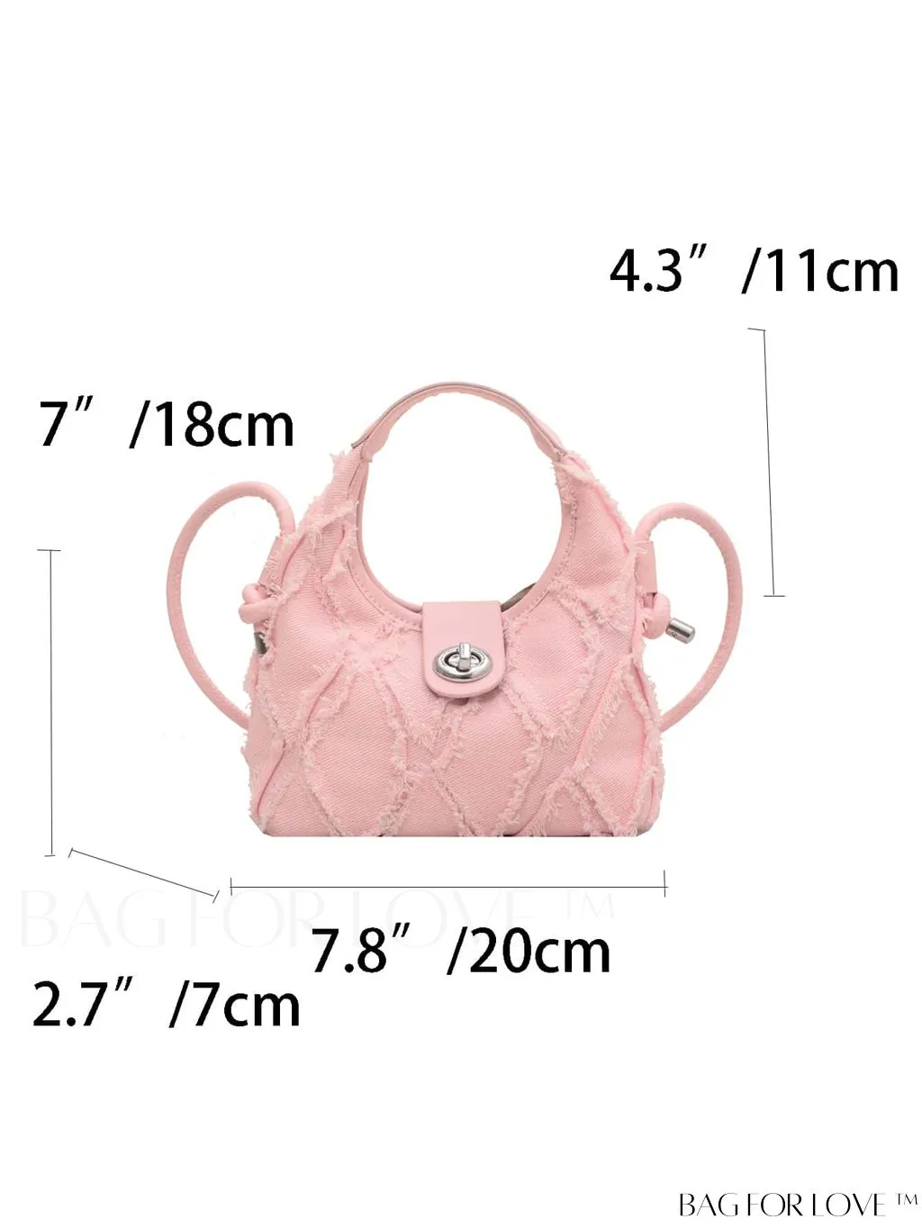 BagForLove - Premium Mini Straw Bag with Twist Lock Top Handle and Contrast Binding