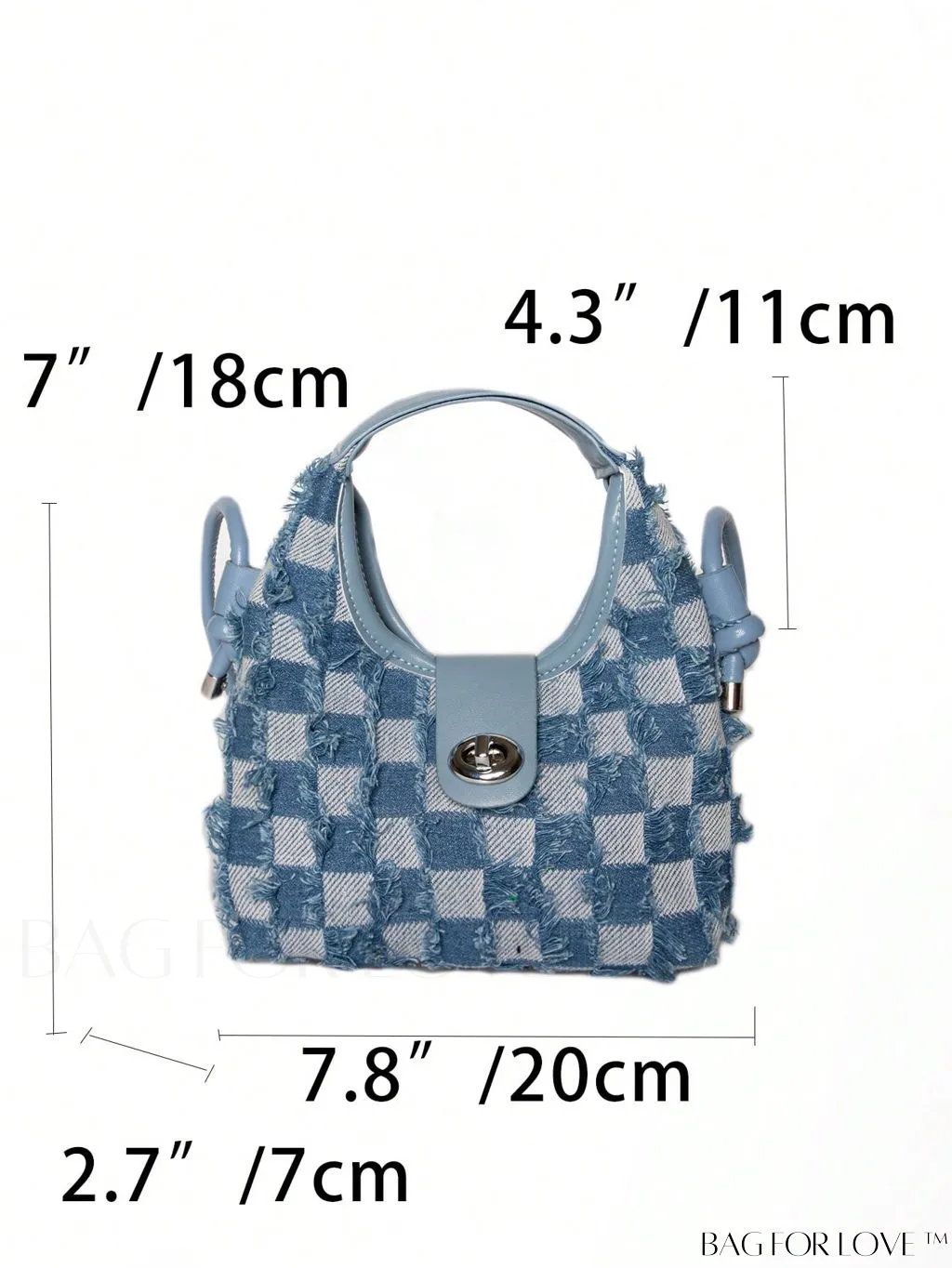 BagForLove - Premium Mini Straw Bag with Twist Lock Top Handle and Contrast Binding