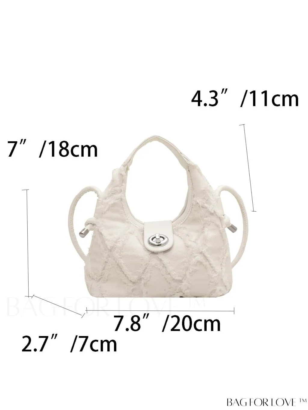 BagForLove - Premium Mini Straw Bag with Twist Lock Top Handle and Contrast Binding