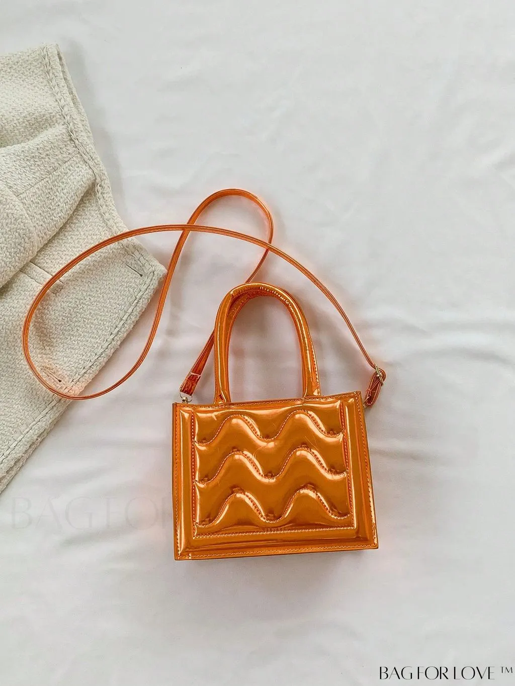 BagForLove - Silver Double Handle Mini Square Bag - Stylish and Compact