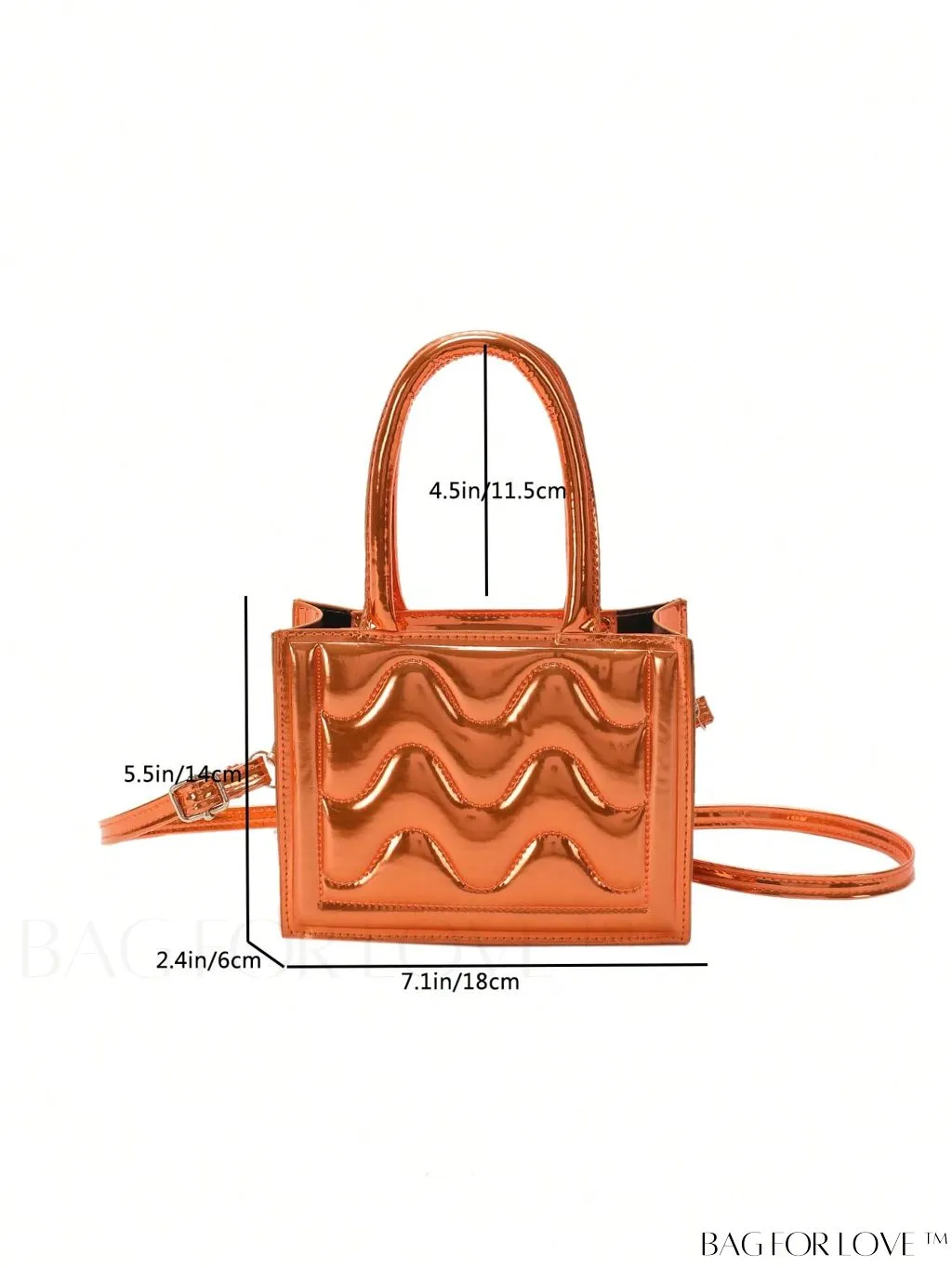 BagForLove - Silver Double Handle Mini Square Bag - Stylish and Compact
