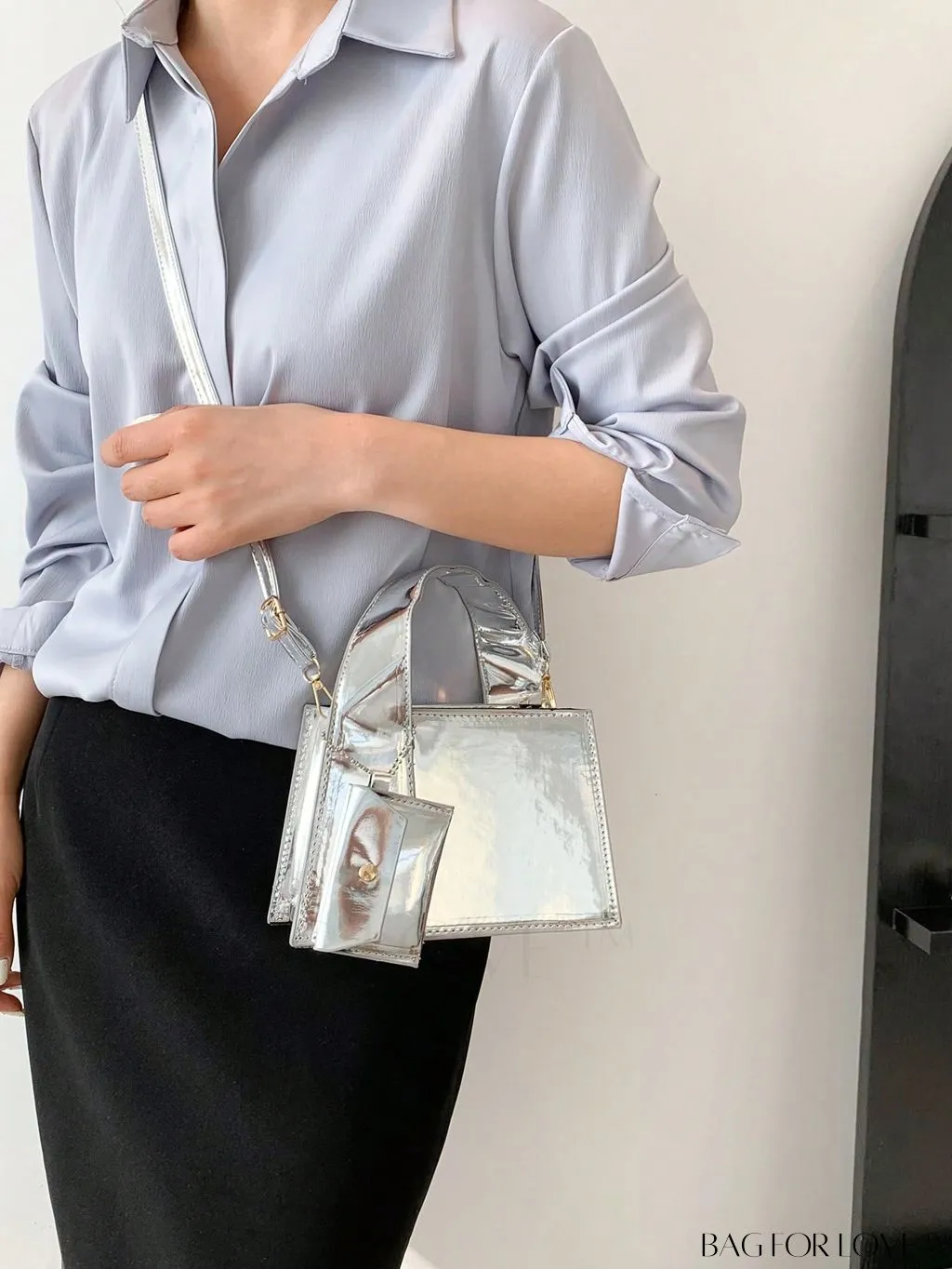BagForLove - Sleek Square Bag with Integrated Coin Purse: A Modern Minimalist Accessory