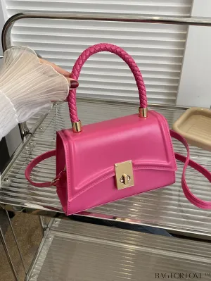 BagForLove - Stylish Indentation Flap Crossbody Bag with Retro Twist Lock for Commuters