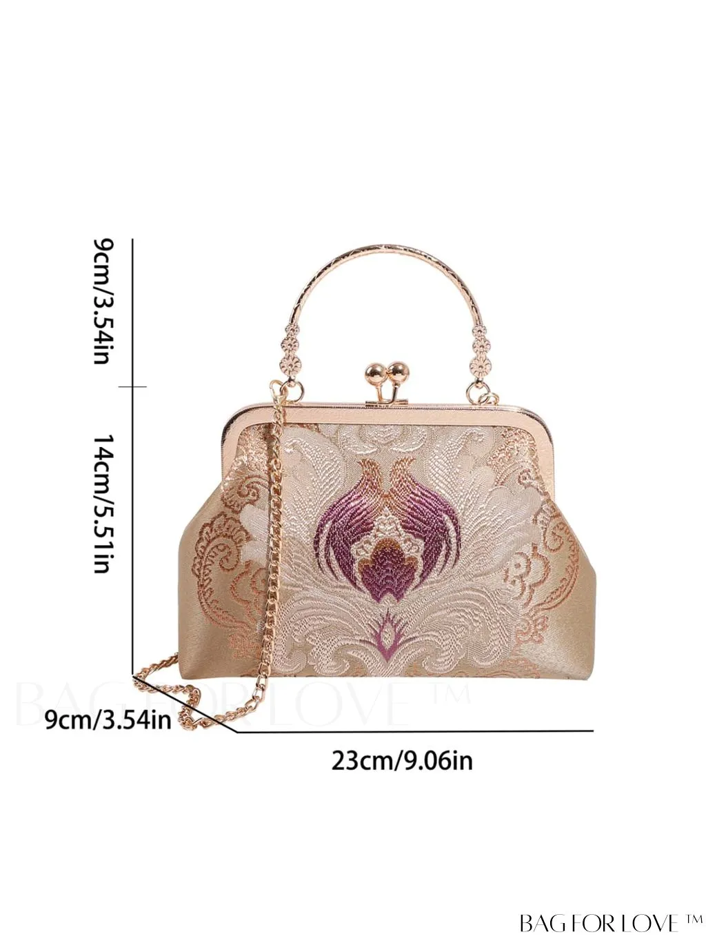 BagForLove - Womens Party Clutch with Detachable Shoulder Strap