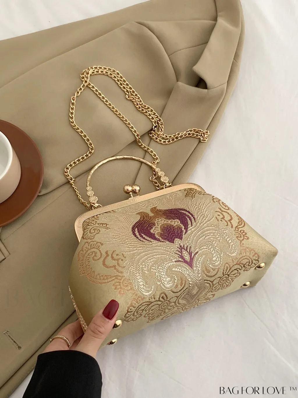 BagForLove - Womens Party Clutch with Detachable Shoulder Strap