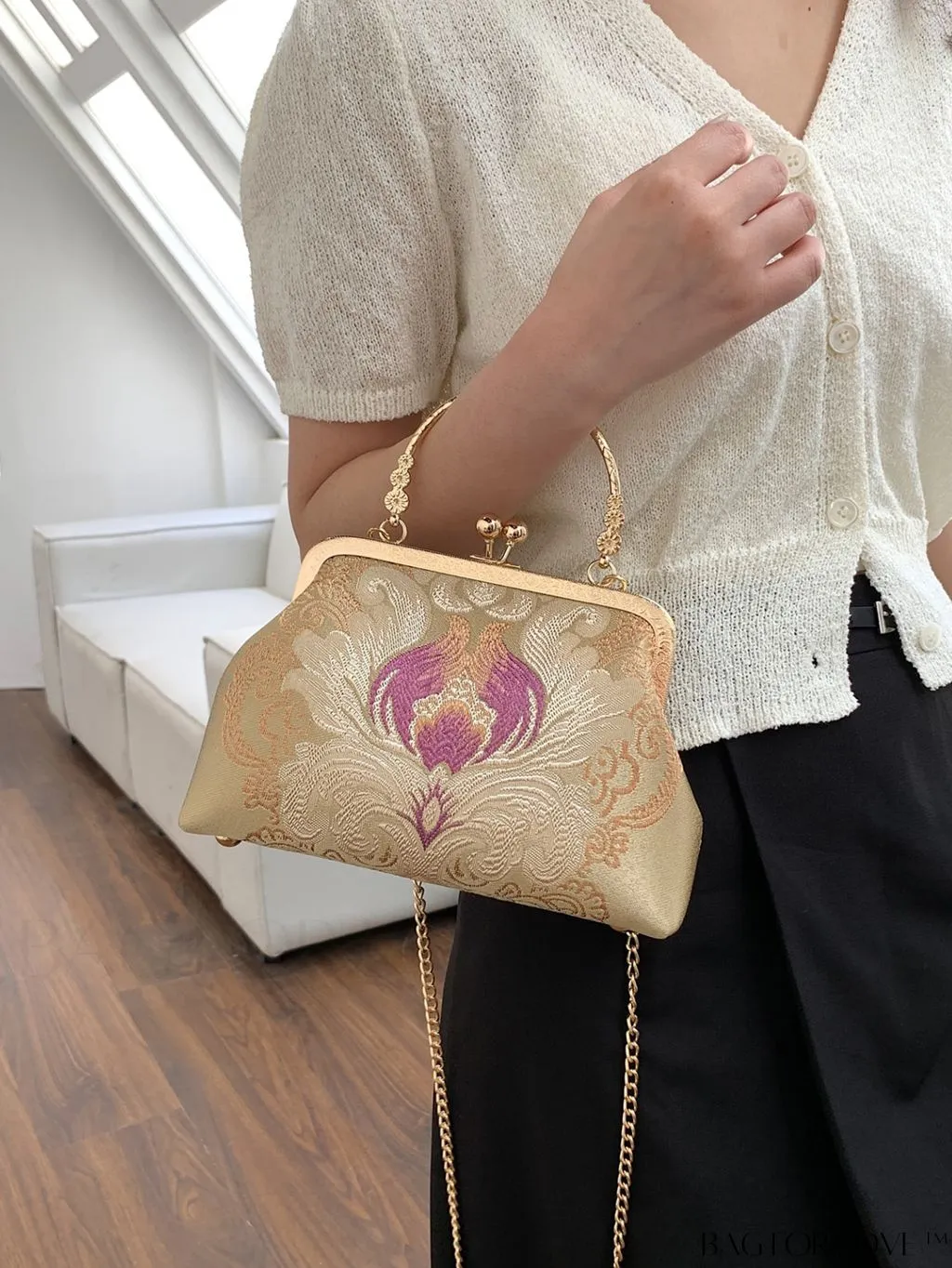 BagForLove - Womens Party Clutch with Detachable Shoulder Strap