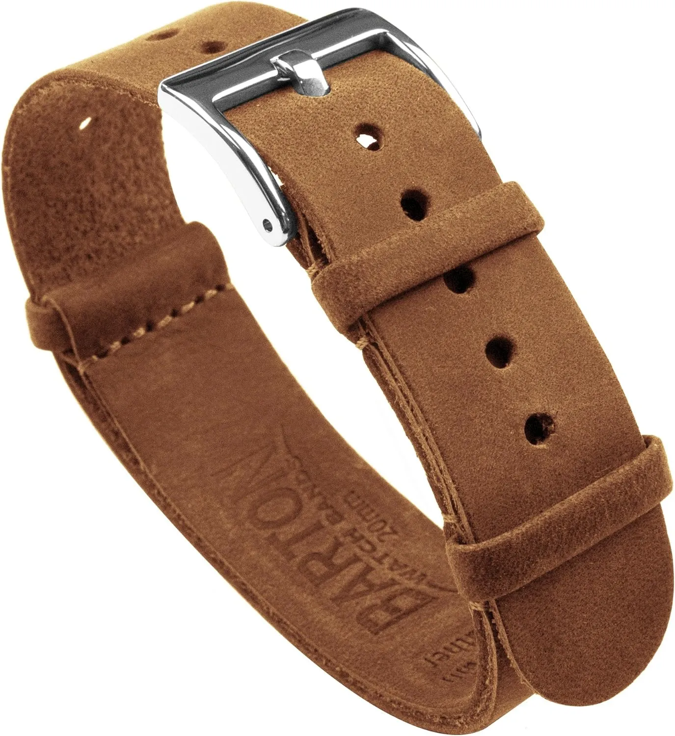BARTON Leather NATO® Style Watch Straps - Choose Color, Length & Width - 18mm, 20mm, 22mm, 24mm Bands
