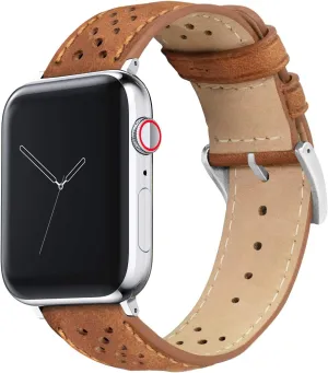 BARTON WATCH BANDS - Horween Leather Watch Bands Compatible with Apple Watch Models - 1, 2, 3, 4, 5, 6, 7, 8, 9, 10, SE, Ultra & Ultra 2
