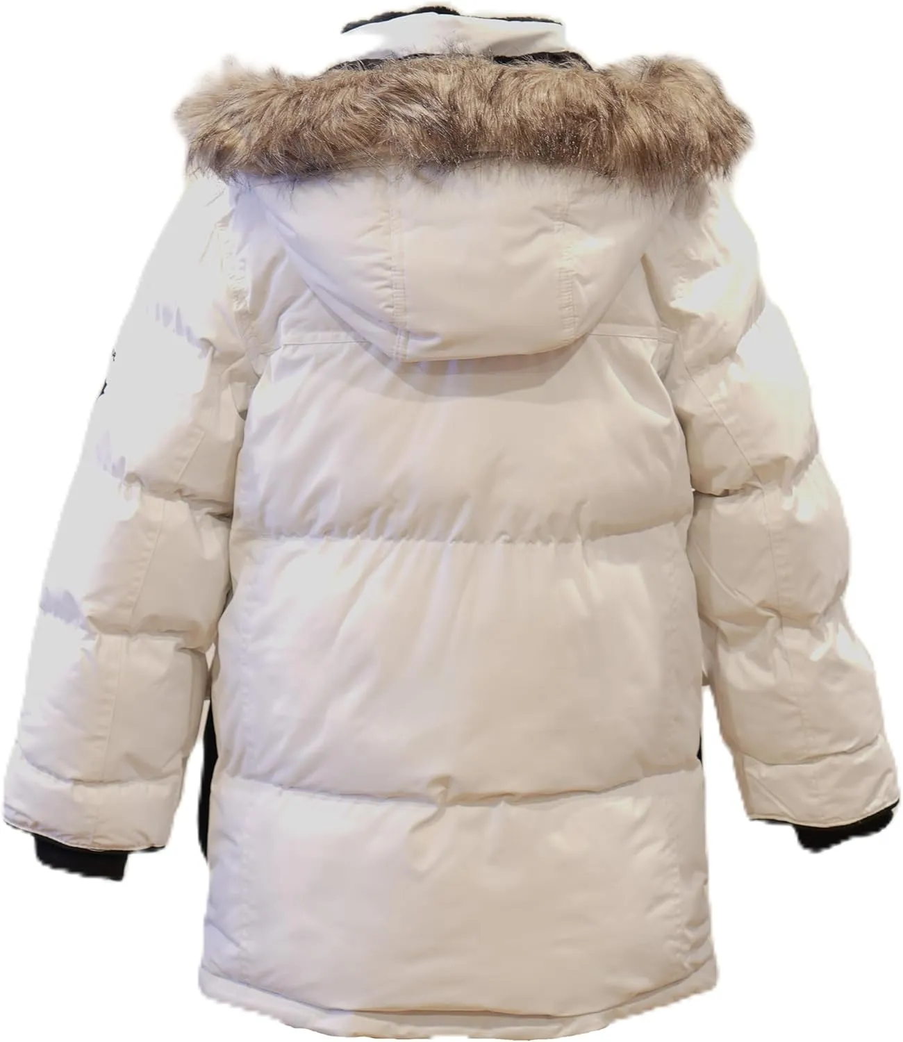 Base Camp Parka Puffer for Boys Heavy Puffer Winter Jacket with Hood and Removable Faux Fur