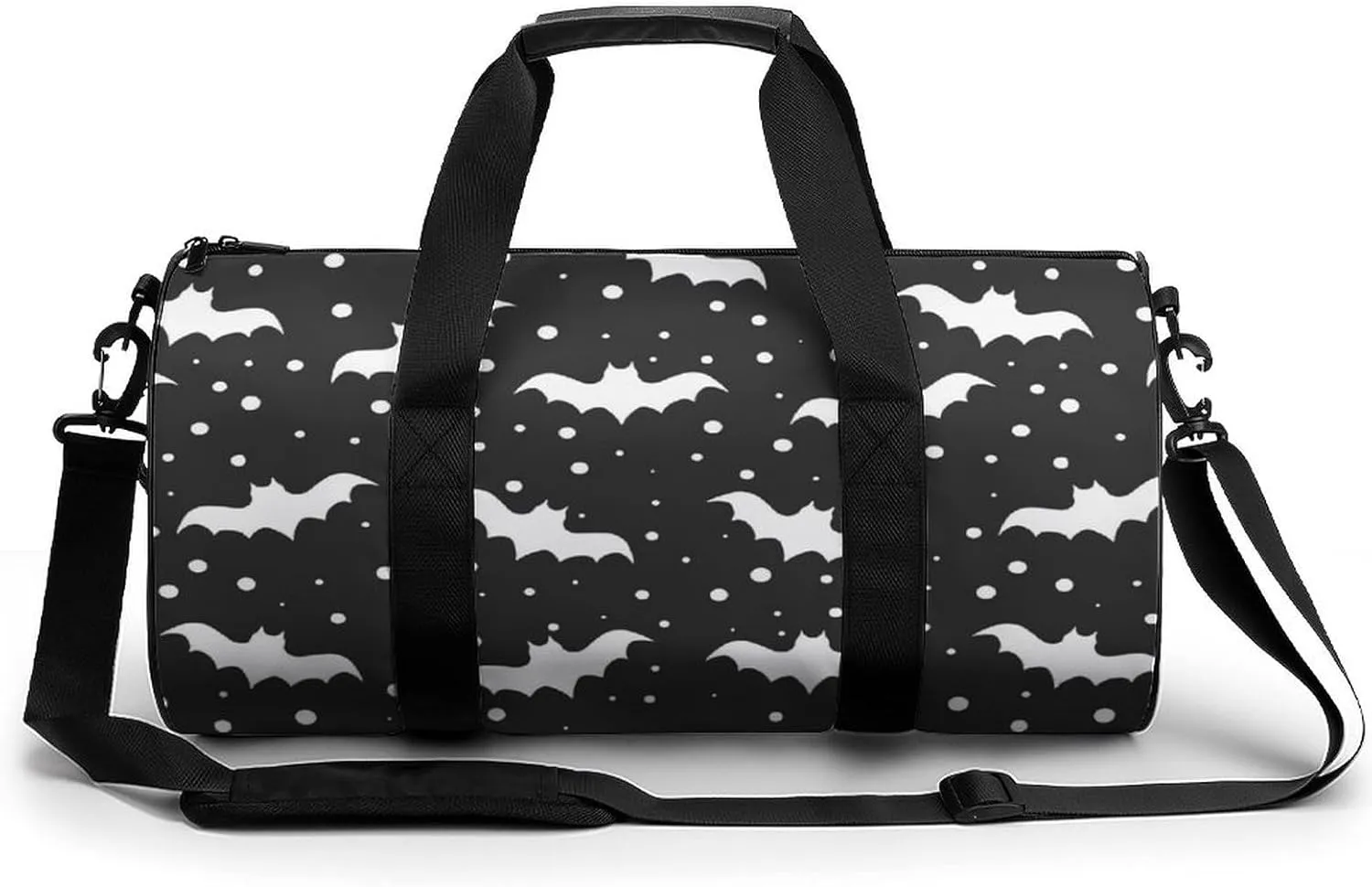Bats Duffelbag Outdoor Tote Bag Cylindrical Duffelbags Picnic Bags Easy Carry Satchels Durable Handbag Sports Duffel Bags 17.7in/9in/9in