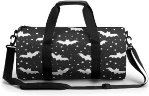 Bats Duffelbag Outdoor Tote Bag Cylindrical Duffelbags Picnic Bags Easy Carry Satchels Durable Handbag Sports Duffel Bags 17.7in/9in/9in