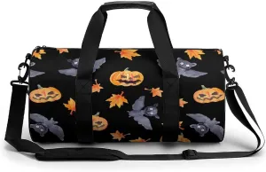 Bats Duffelbag Outdoor Tote Bag Cylindrical Duffelbags Picnic Bags Easy Carry Satchels Travel Handbag Sports Duffel Bags 17.7in/9in/9in