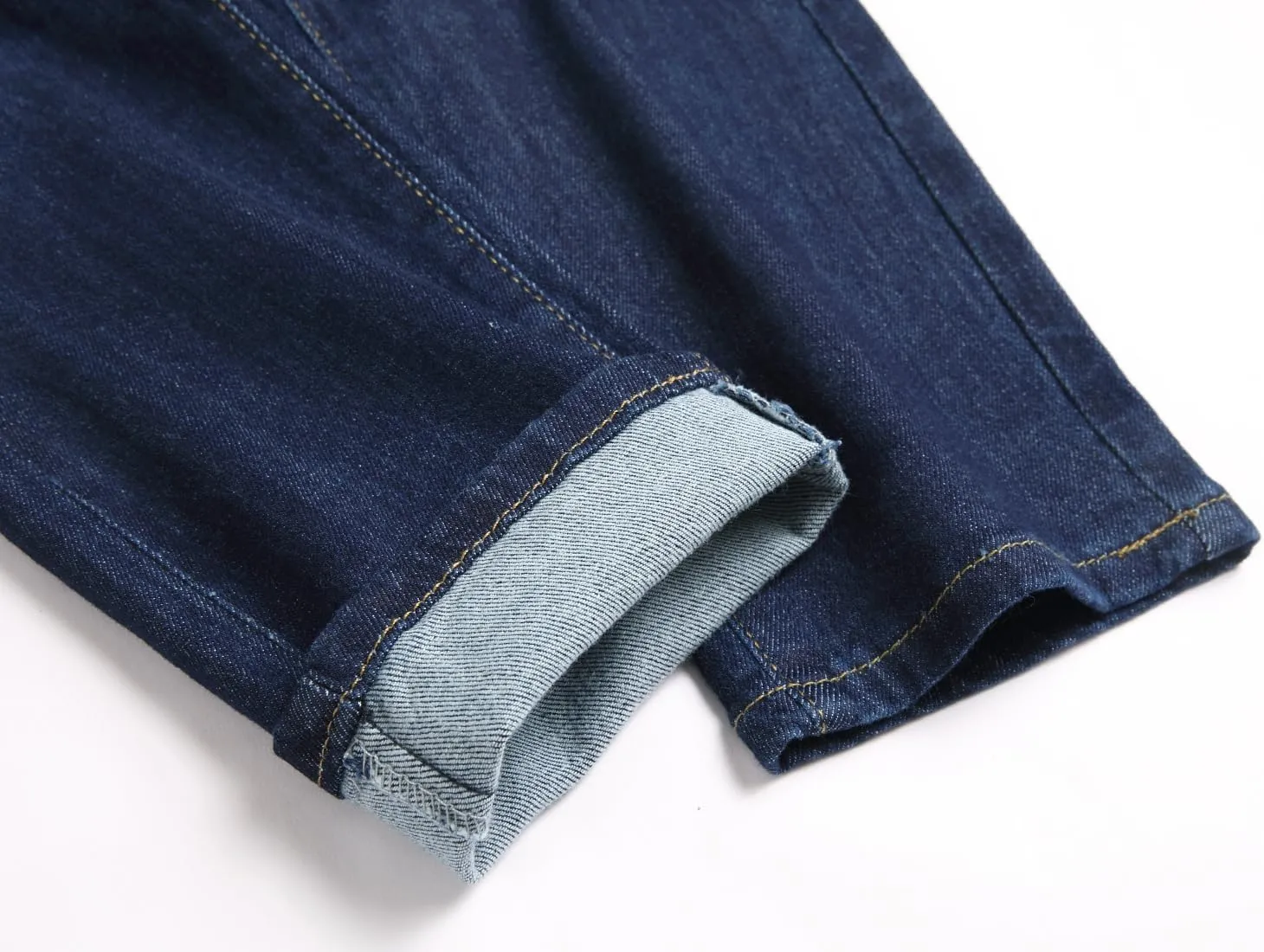 Baylvn Men's Designer Straight Slim Fit Patchwork Jeans Comfort Skinny Biker Denim Pants