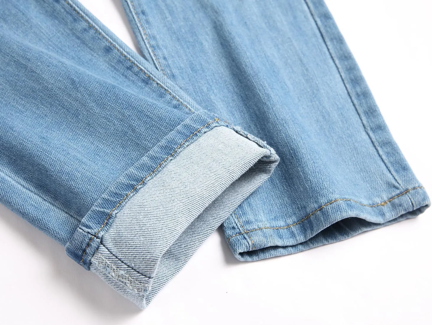Baylvn Men's Designer Straight Slim Fit Patchwork Jeans Comfort Skinny Biker Denim Pants
