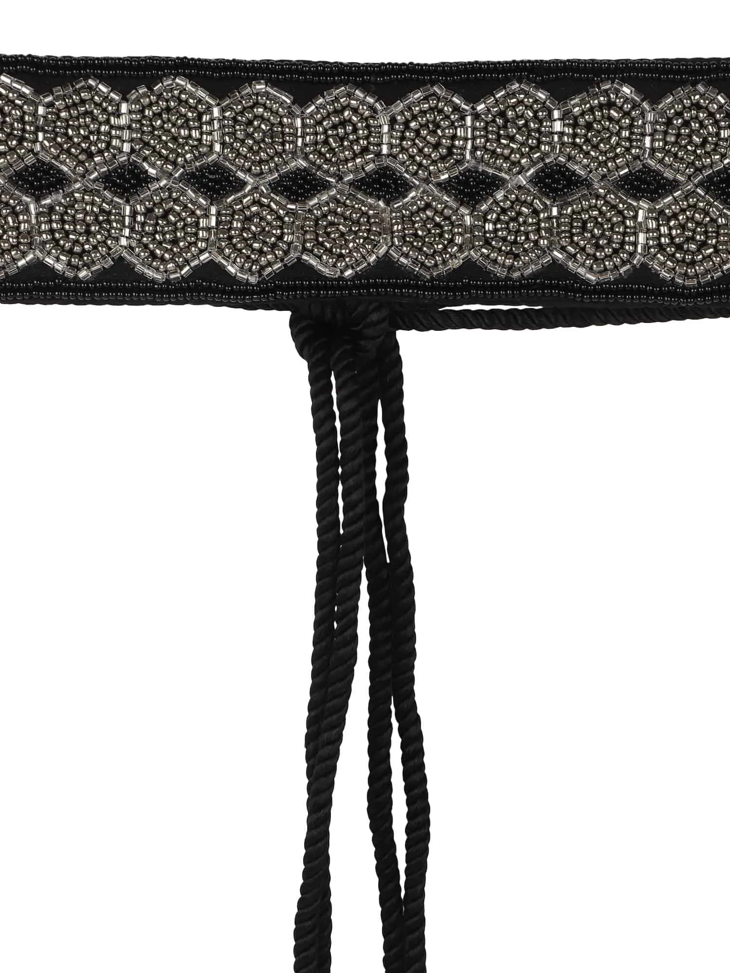 Bead Work Geometric Cotton Handmade Belt