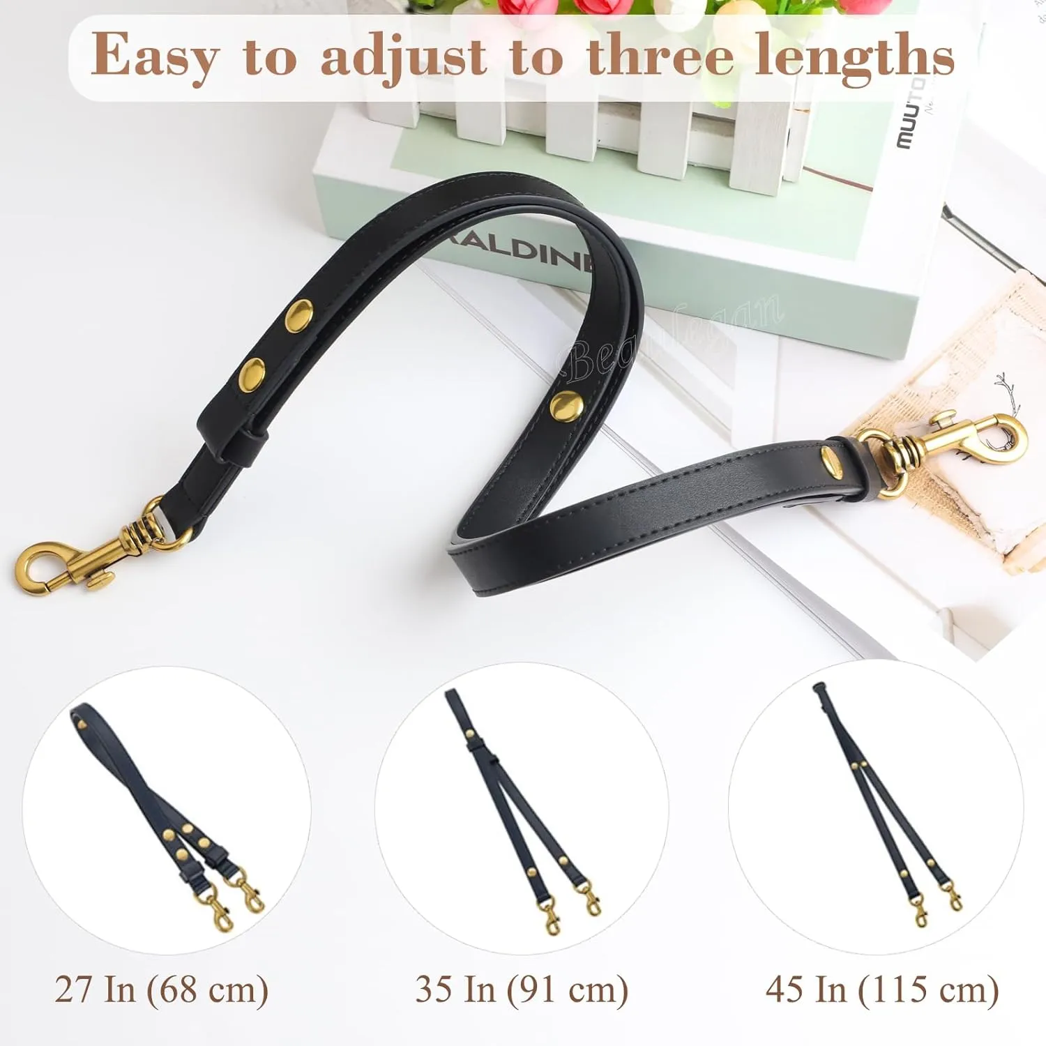 BEAULEGAN Classic Purse Strap Replacement - Microfiber Leather, 27-35-45 Inch Long Adjustable for Handbag/Shoulder/Crossbody Bag