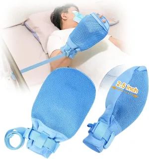 Bed Restraints Gloves for Dementia Patients Elderly Medical Security Mittens Anti Scratching Hospital Hand Contral Caregiver Safety Protection Mitts for Alzheimer Autism with Extra Padding (1 Pair)
