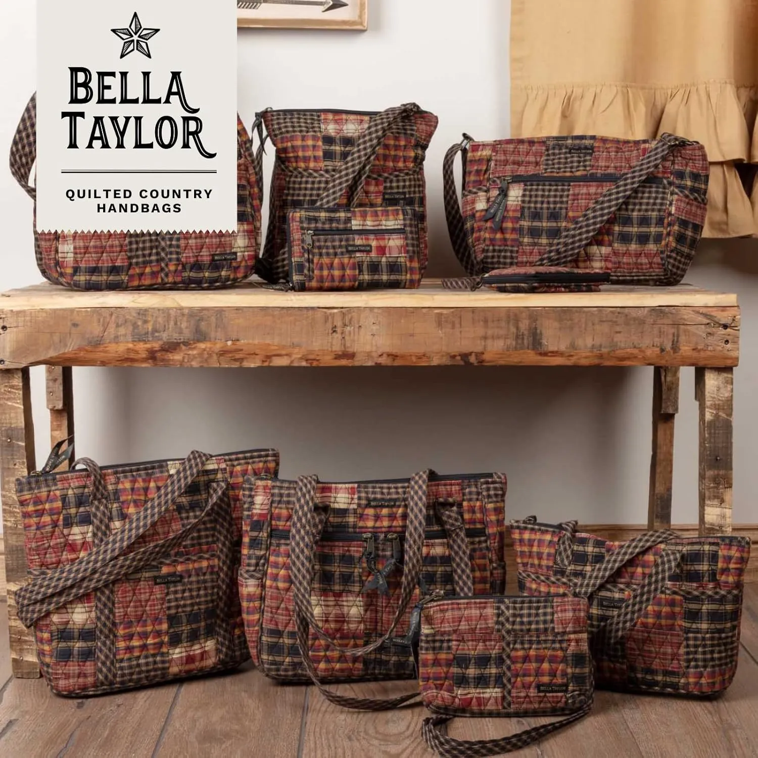 Bella Taylor Slim Card Wallet for Women | Quilted Cotton Fabric Zip Around Credit Card Wallet with RFID Protection | Beckham Patchwork
