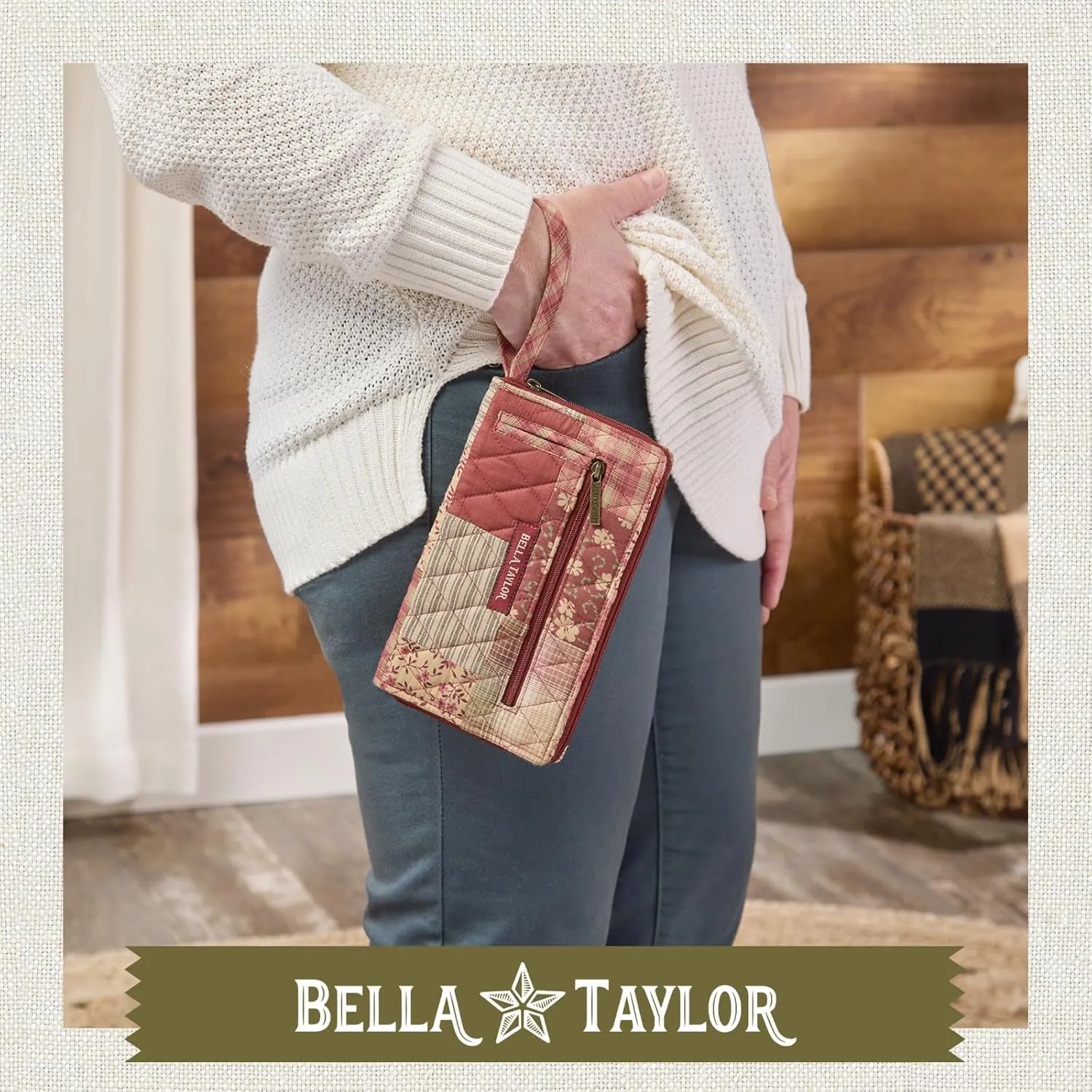 Bella Taylor Wrist Strap Wallet for Women | Multi Card Zip Around Wallet with RFID Protection and Wristlet Strap