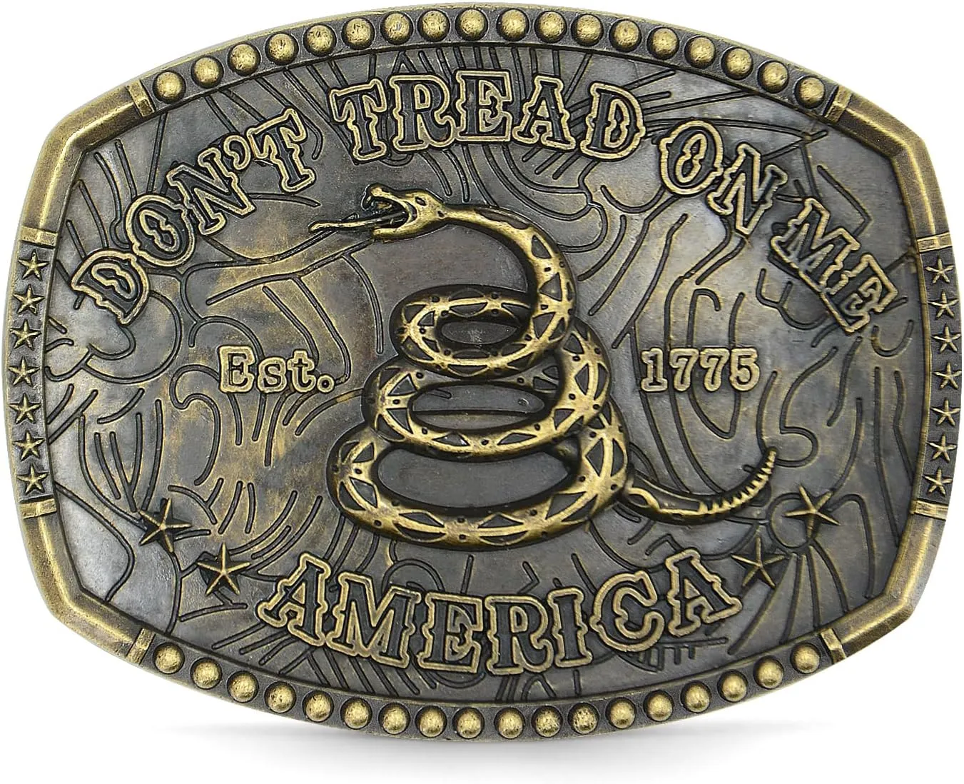 Belt Buckles Men Western Cowboy - Don't Tread On Me Belt Buckles for Men & Women | Cowboy Belt Buckle Cowgirl Belt Buckle