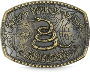 Belt Buckles Men Western Cowboy - Don't Tread On Me Belt Buckles for Men & Women | Cowboy Belt Buckle Cowgirl Belt Buckle