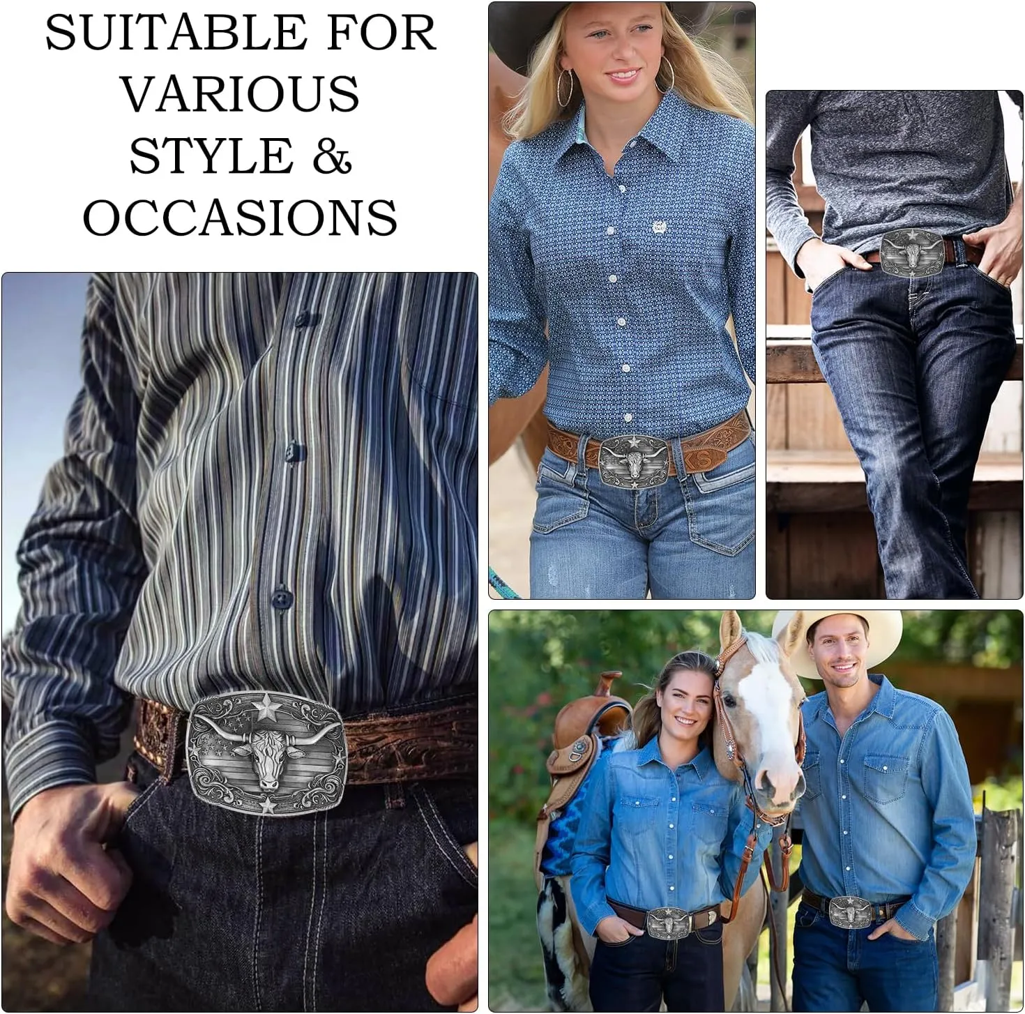 Belt Buckles Men Western Cowboy - Texas Belt Buckle Western Belt Buckles for Men Women Cowboy Cowgirl Belt Buckle