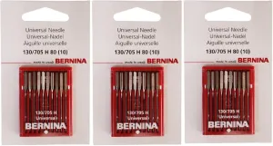 Bernina Genuine Sewing Machine Needles Universal (Pack30) H80 for Sewing Quilting Patchwork