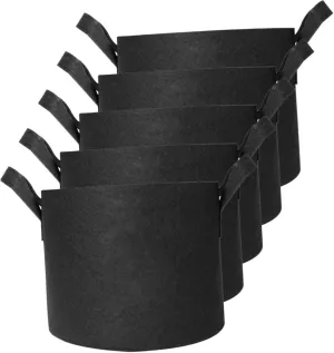 BESPORTBLE 5pcs Grow Bag Fabric Bags Gardening and Potting Nursery for Horticultural Raise Grown Planting Grower Plants Non-Woven Planter Non-Woven Bag Flower Planter