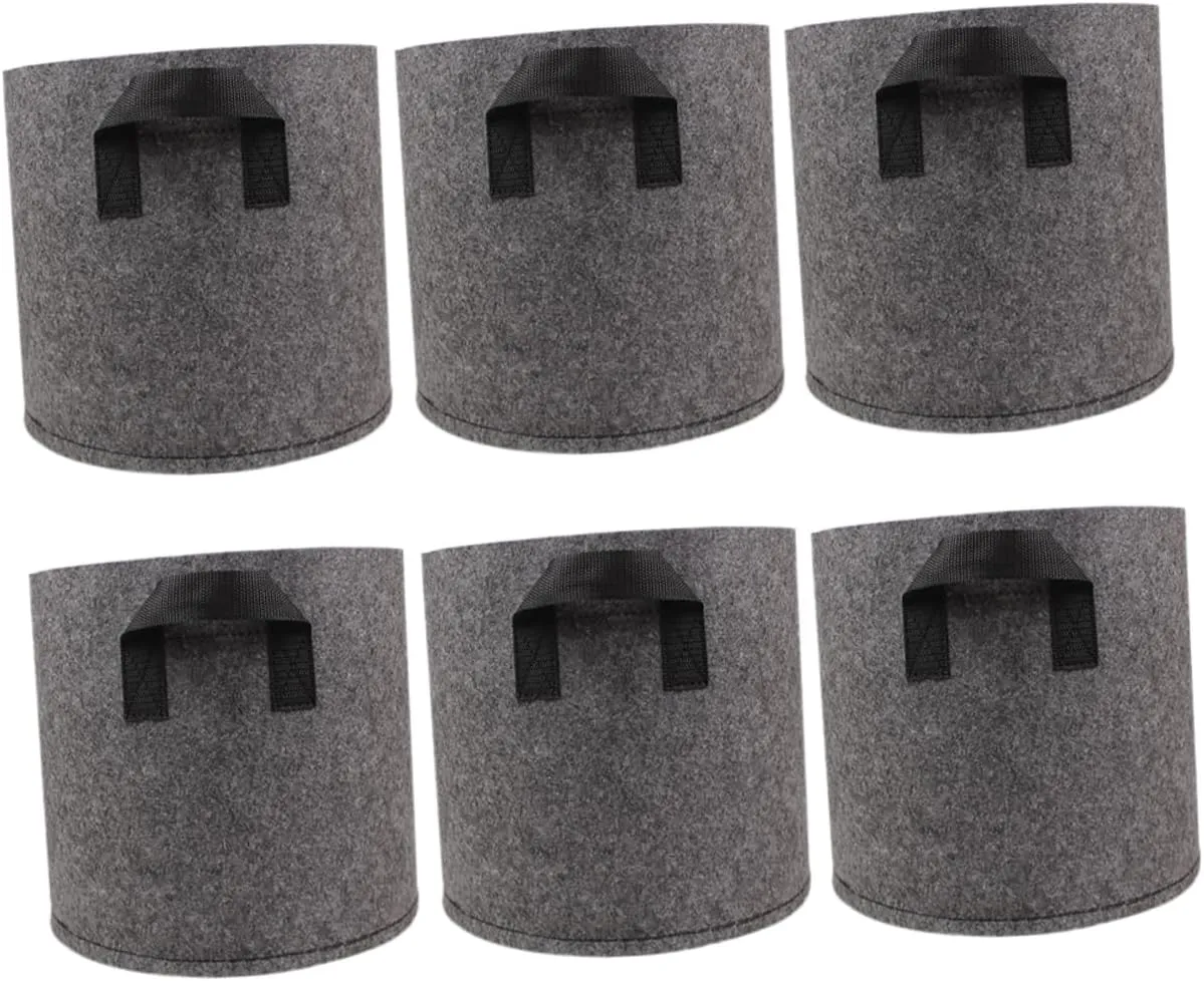 BESPORTBLE Planting-Grow-Bags High Survival Rate 6pcs Non-Woven Fabric Gardening Plant Nursery Pots