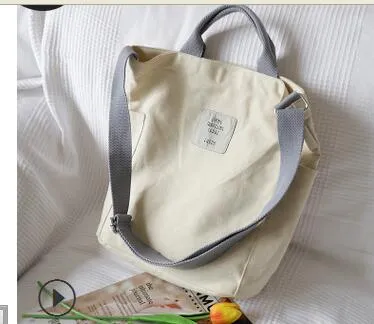 Best price Versatile Reusable Shopping Bag Optimized Women Casual Foldable Shoulder Simple Handbag Of Slanting Art Version Ladies Bag Tote The Canvas