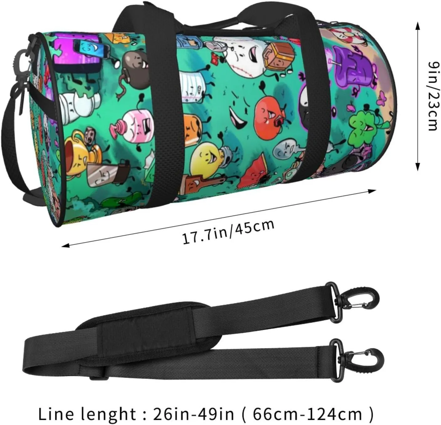 Bfdi-Battle for Dream Island Duffel Bags,Traveling Sports Gym Bags for Men and Women
