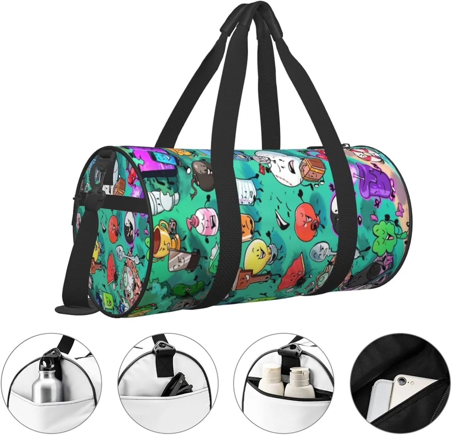 Bfdi-Battle for Dream Island Duffel Bags,Traveling Sports Gym Bags for Men and Women
