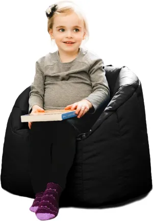 Big Joe Milano Kid's Smartmax Black Beanbag Chair