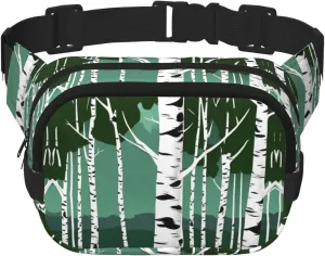 Birch Trees print Womens Fanny Pack Everyday Hip Pouch Waist Bag for Travel Outdoor Running Hunting for Adult