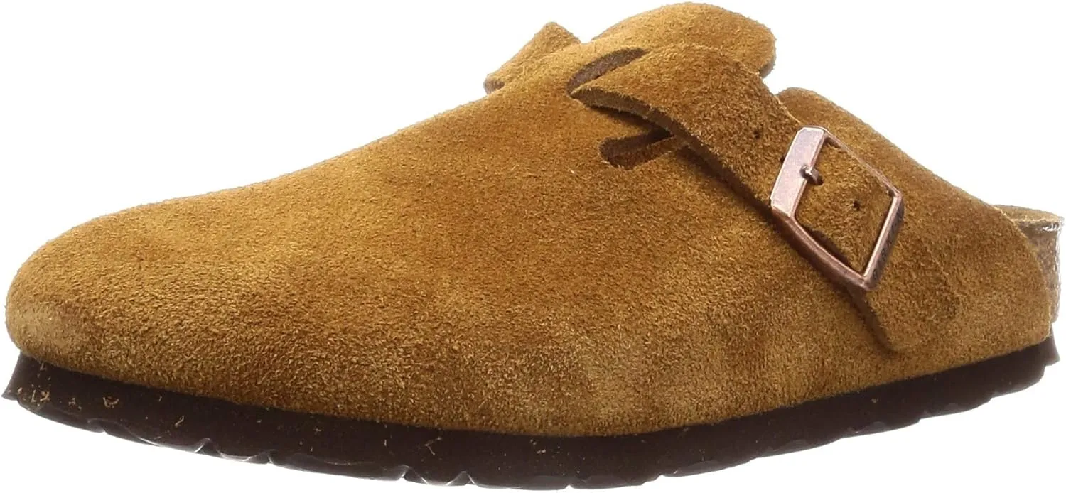 Birkenstock Unisex-Adult Boston Bosten Super-Runner Work Shoes Natural Leather Black Size 36-Normal Footbed, 10