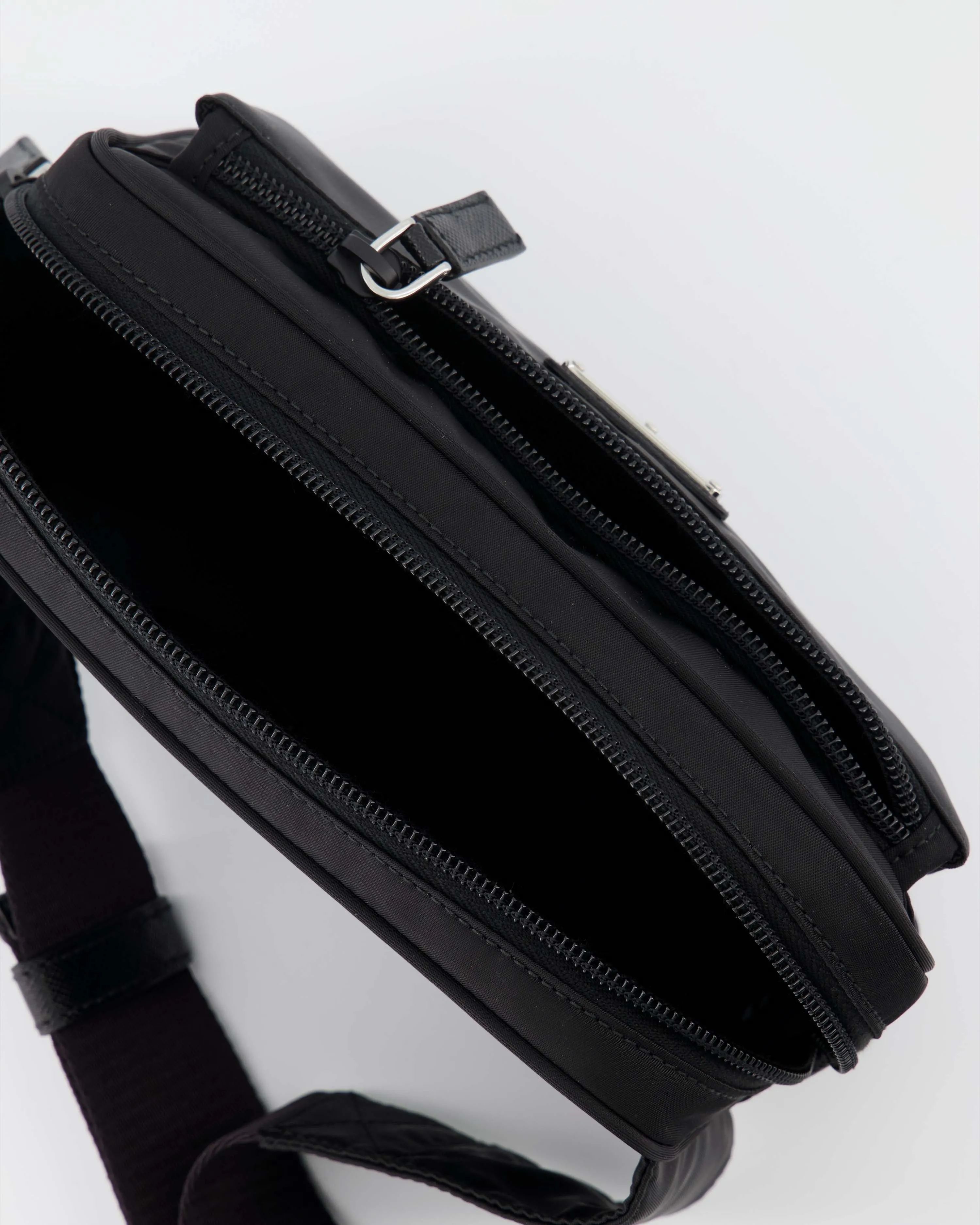Black Re-Nylon Belt Bag