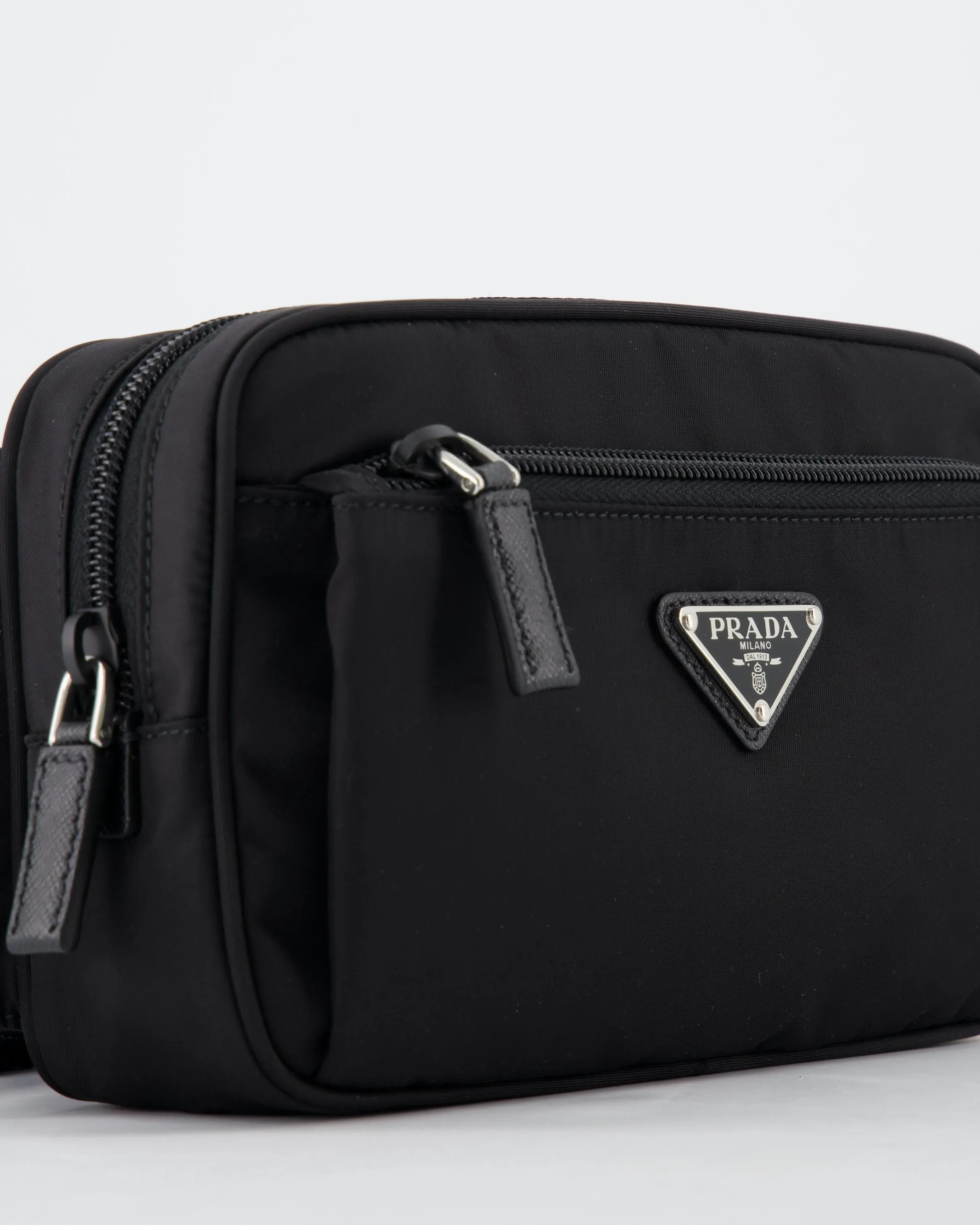Black Re-Nylon Belt Bag