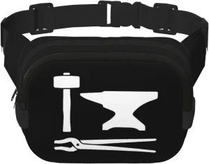 Blacksmith Hammer Logo Waist Pack Bag Fanny Pack for Men&Women Hip Bum Bag with Adjustable Strap for Outdoors Workout Traveling Casual Running Hiking Cycling