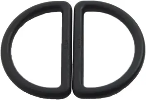 Bluemoona 100 PCS - Plastic D Dee Rings for Webbing Belt Buckles Bag 38mm